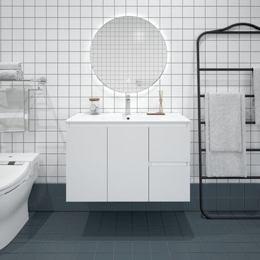 BIANCA MDF Wall-Hung Vanity - Gloss White