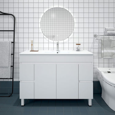 BIANCA PVC Freestanding Vanity - Gloss White