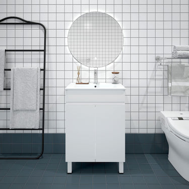BIANCA PVC Freestanding Vanity - Gloss White