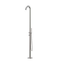 Round Out-Door Use Stainless Steel Freestanding Shower With Handheld Shower