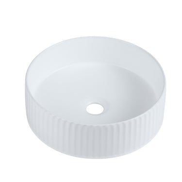 Cora 36 Counter-Top Fluted Round Basin
