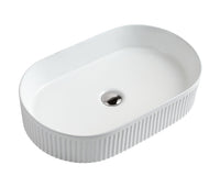 Cora 58 Counter-Top Fluted Oval Basin
