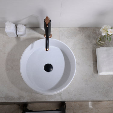 Quartz QZ4141 Above Counter Basin Pop-Up Waste Included(Round: 410*410*130mm)