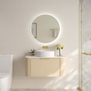 Elva Wall-Hung Cabinet - Natural Oak