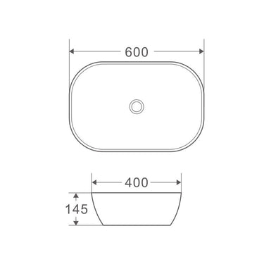 Evea 60 Counter-top Oval Basin