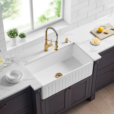 Bradley Fireclay Farmhouse Single Sink 838*456*252mm (FCBD828GW/MB)