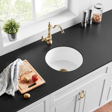 Nadia Fireclay Round Insert/Undermound Sinks 470*228mm (FCND470GW/MB)