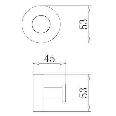 Globe Series Double Robe Hook - Matt Chrome