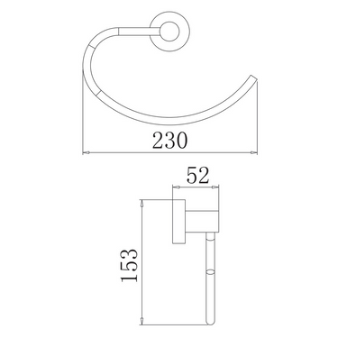 GLOBE Series Towel Ring – Chrome