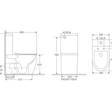 Hani Back-To-Wall Toilet Suite