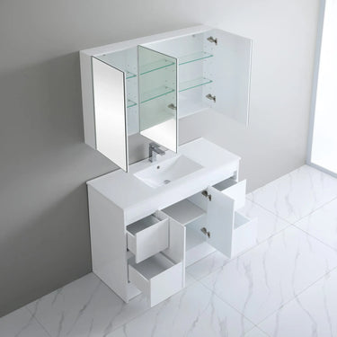 POLAR White polyurethane PVC Cabinet with Kickboard Built P124LK