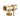 Bathroom Round Light Brushed Brass 1/4 Turn Washing Machine Stop Tap (One Piece)
