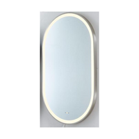 Olivia Iron Framed LED Mirror Electroplated Brushed LFMOV4590-BN