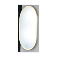 Olivia Iron Framed LED Mirror Electroplated Gun LFMOV4590-GM