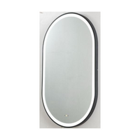 Olivia Iron Framed LED Mirror Powder Coated LFMOV4590-MB