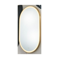 Olivia Iron Framed LED Mirror horizontal and LFMOV60100-BG
