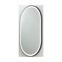 Olivia Iron Framed LED Mirror horizontal and LFMOV60100-MB