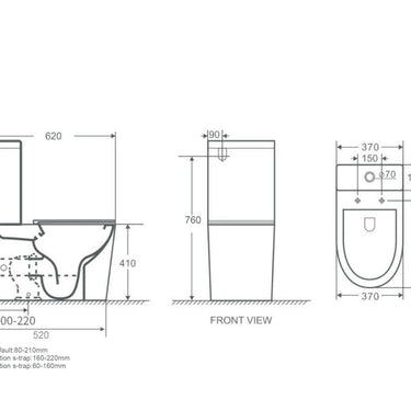 London Back-to-Wall Toilet Suite