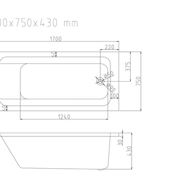 Mira Insert & Island Bathtub - Gloss White