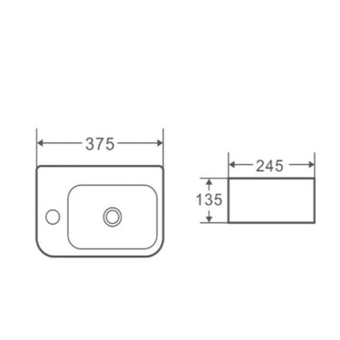Mini 37L Compact Wall-Hung Basin
