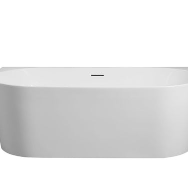 Musen Ultra-Thin Back-to-Wall Bathtub - Gloss White