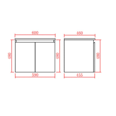 Nordic Wall Hung Vanity N64WH