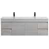 Wall Hung Cabinet NC154DWH 1500*460*550mm(Double Bowl)