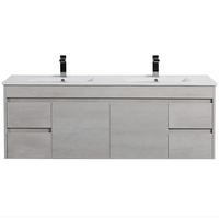 Wall Hung Cabinet NC154DWH 1500*460*550mm(Double Bowl)