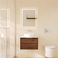 Paris Wall-Hung Vanity - Walnut Woodmatt