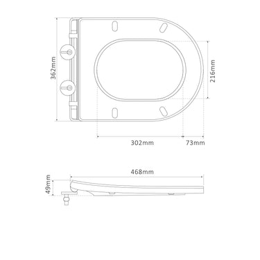 PP Toilet Seat – White