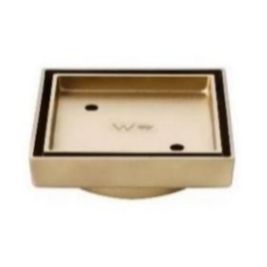 Brushed Gold Smart Tile Insert Floor Waste PSF02S-90-BG