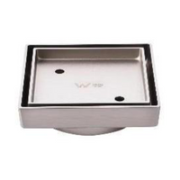 Brushed Nickel Smart Tile Insert Floor Waste PSF02S-90-BN