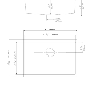 Quartz Undermount Kitchen Sink 660*460*225mm (QZ6646-MB)