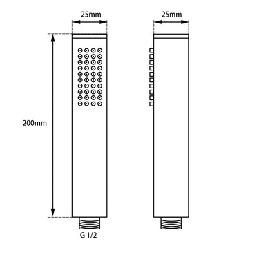 Brushed Nickel Single Function Handheld Shower