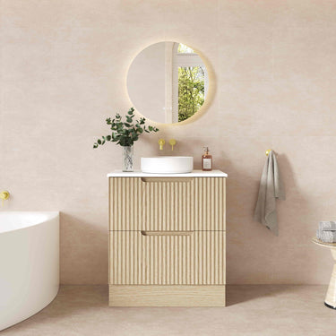 Fluted Rhea Freestanding Cabinet - Natural Oak