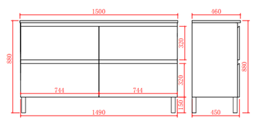 CETO Revive PVC Cabinet REV1550LG-MW