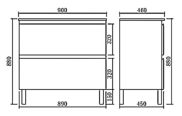 CETO Revive Free Standing PVC Cabinet REV94LG-MW