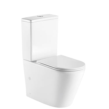 RIVO Back-to-Wall Rimless Tornado Toilet Suite - Short Projection