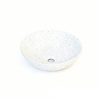 Sasso 40 Counter-top Round Basin - Speckled White