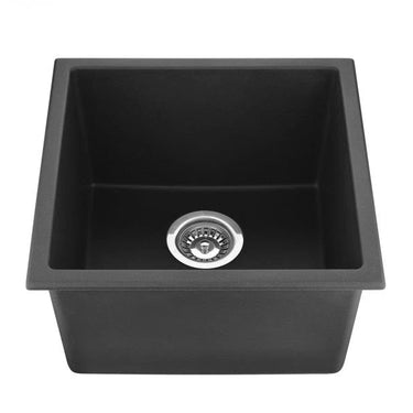 Quartz Undermount Kitchen Sink Single Bowl 381*457*220mm QZS3845-MB