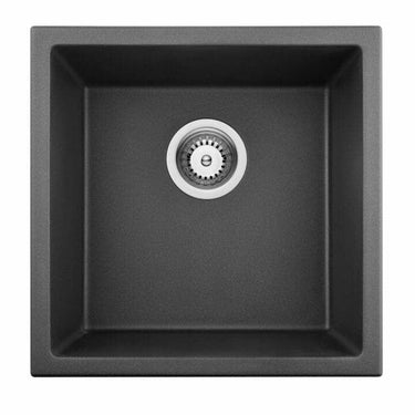 Quartz Undermount Kitchen Sink Single Bowl 381*457*220mm QZS3845-MB