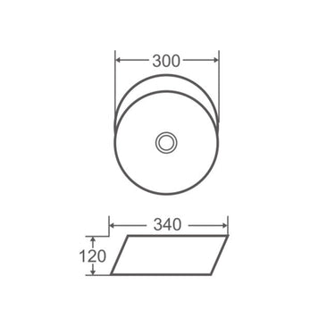 Spin 34B Counter-Top Round Basin