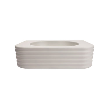 VIVO 45 Concrete D-Shape Wall-Hung Basin-Gray White