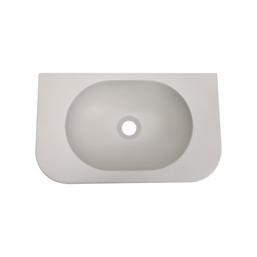 VIVO 45 Concrete D-Shape Wall-Hung Basin-Gray White