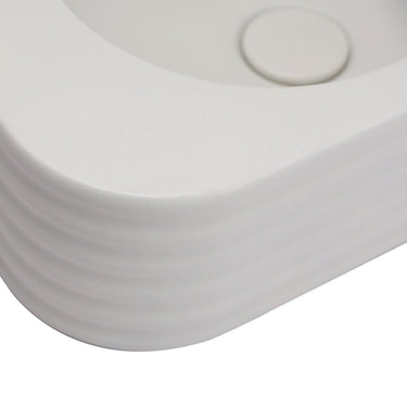VIVO 45 Concrete D-Shape Wall-Hung Basin-Gray White