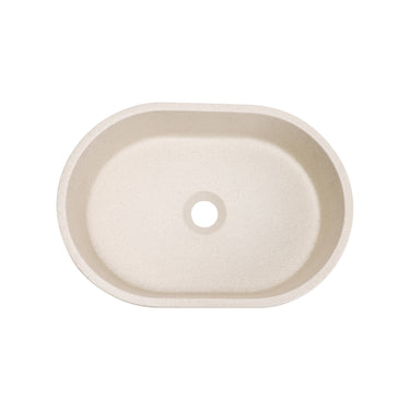 VIVO 40 Concrete Oval Countertop Basin - Grit Yellow