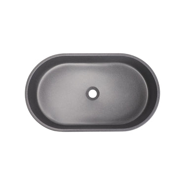 VIVO 60 Concrete Oval Countertop Basin - Light Grey Sandstone
