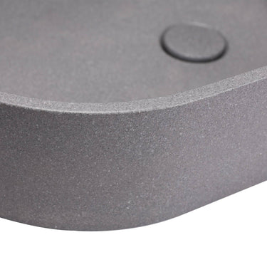 VIVO 60 Concrete Oval Countertop Basin - Light Grey Sandstone