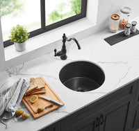 Nadia Fireclay Round Insert/Undermound Sinks 470*228mm (FCND470GW/MB)