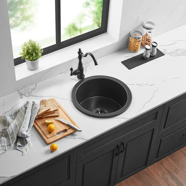 Nadia Fireclay Round Insert/Undermound Sinks 470*228mm (FCND470GW/MB)